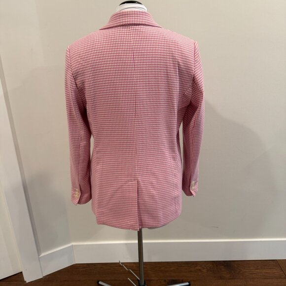 Pink Houndstooth Ming Brand Double Breasted Blazer - Picture 3 of 9